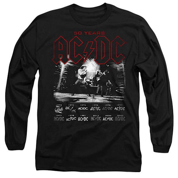 AC/DC Unisex Vuxen Logo Stack T-Shirt L Svart Black L