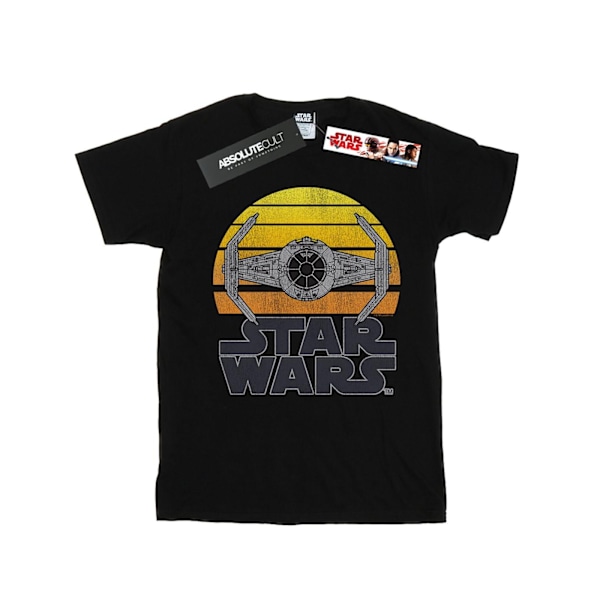 Star Wars T-shirt för män med TIE Fighter i solnedgång, 3XL, svart Black 3XL