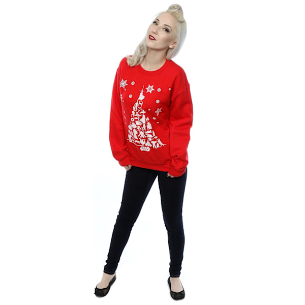 Star Wars Dam/Damer Julgran Sweatshirt XS Röd Red XS