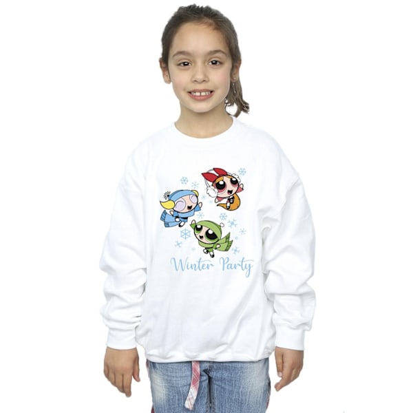 Powerpuff Girls Girls Girls Vinterfest Sweatshirt 9-11 År White 9-11 Years