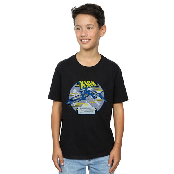 Marvel Boys X-Men X-Jet Breakdown T-shirt 5-6 år Svart Black 5-6 Years