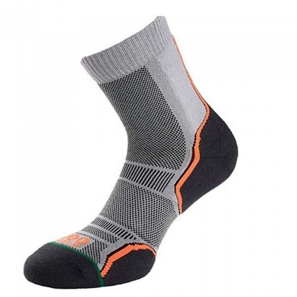 1000 Mile Womens/Ladies Trail Socks (2-pack) 3 UK-5 UK Grå/ Grey/Orange/Black 3 UK-5 UK
