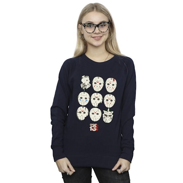 Fredagen den 13:e Dam/Dam Jason Masker Sweatshirt XXL Marinblå B Navy Blue XXL