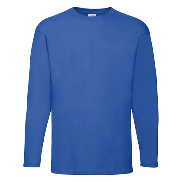 Fruit Of The Loom Mens Valueweight Crew Neck Long Sleeve T-Shir Royal 3XL