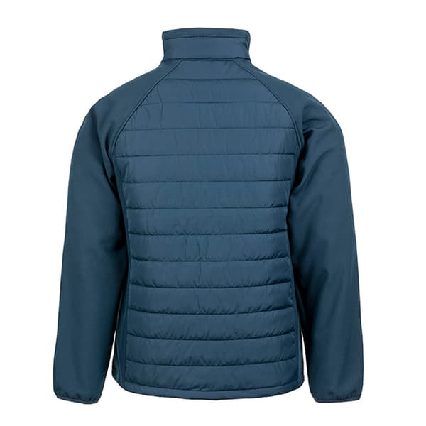 Result Herr Svart Compass Vadderad Soft Shell Jacka S Svart/Roya Black/Royal Blue S
