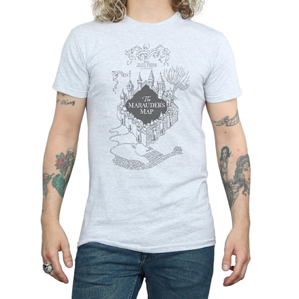 Harry Potter The Marauder´s Map T-shirt M Sports Grey för män Sports Grey M