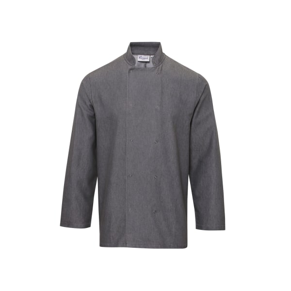 Premier Unisex Denim Chefs Jacket (paket med 2) S Grå Denim Grey Denim S