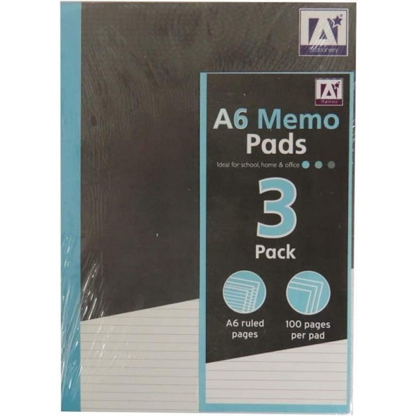 The Design Group A6 Anteckningsblock (3-pack) One Size Svart/Blå Black/Blue One Size