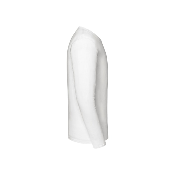 Fruit of the Loom Mens Iconic Premium Plain Long-Sleeved T-Shir White 4XL