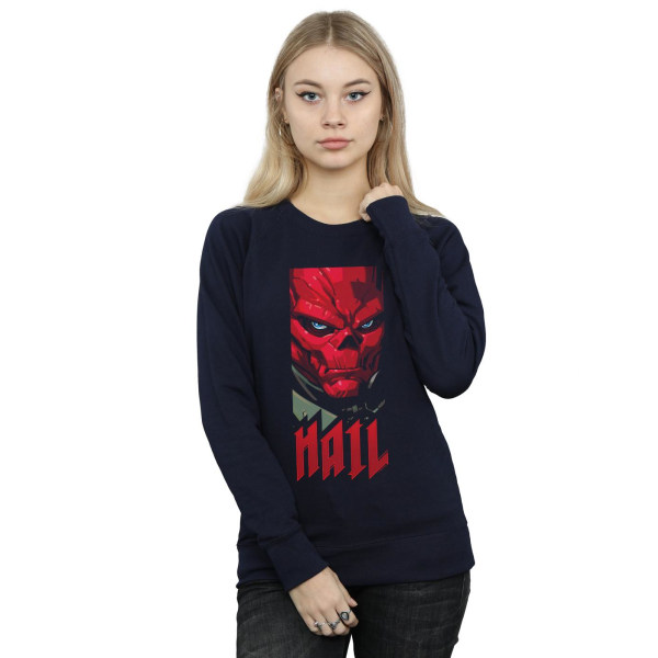 Marvel Dam/Kvinnor Avengers Hail Red Skull Sweatshirt L Svart Black L