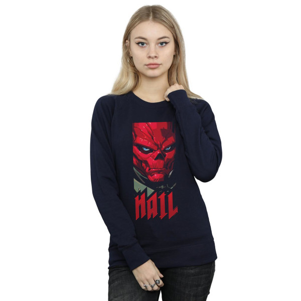 Marvel Womens/Ladies Avengers Hail Red Skull Sweatshirt XL Black Black XL