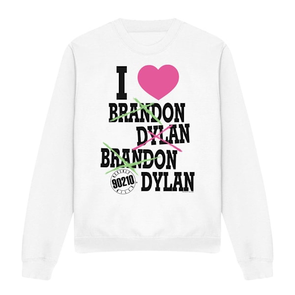 90210 Unisex Vuxen I Heart 90210 Sweatshirt M Vit White M