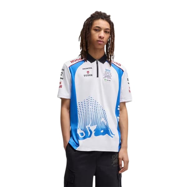 Hugo Herr Vcarb Red Bull Polyester Pikétröja M Vit White M