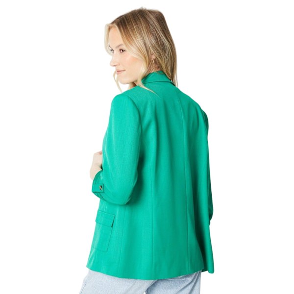 Dorothy Perkins Dam/Dam Pocket Detail Longline Blazer 10 Green 10 UK