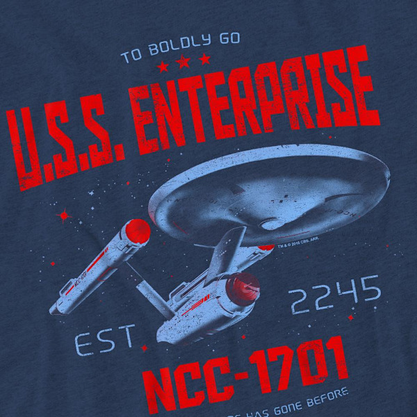Star Trek Unisex Vuxen Stardate 2245 T-Shirt XXL Marinblå Navy XXL