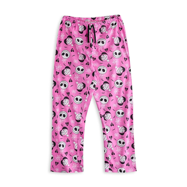 Nightmare Before Christmas Dam/Flickor Jack och Sally Kortärmad Black/Pink S
