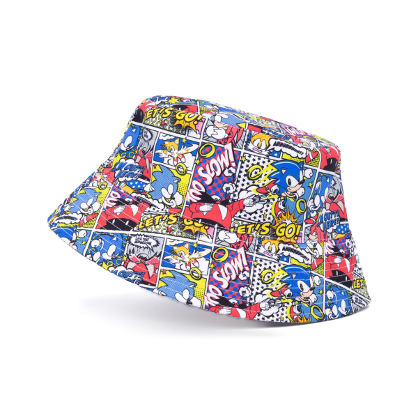 Sonic The Hedgehog Unisex Adult Comic Bucket Hat One Size Multi Multicoloured One Size