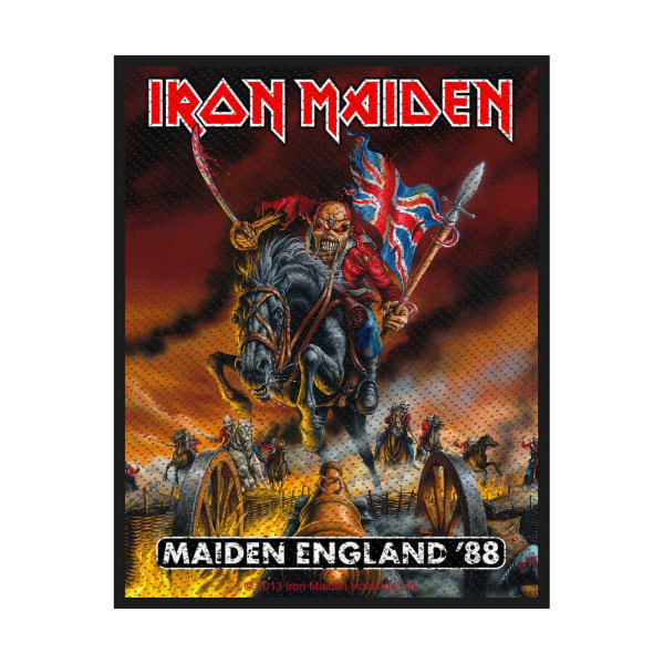 Iron Maiden Maiden England Patch One Size Röd/Gul Red/Yellow One Size