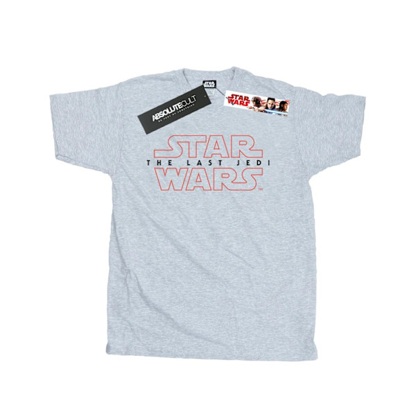 Star Wars: The Last Jedi Herr T-shirt i bomull med logotyp S Sports Grey Sports Grey S