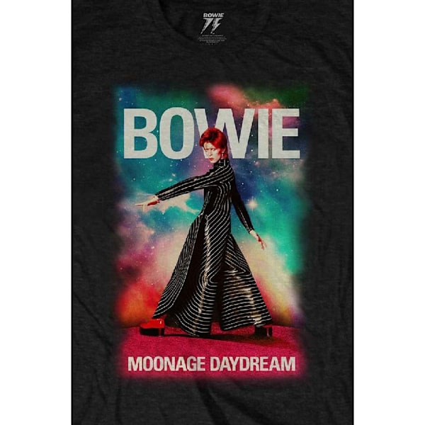David Bowie Unisex Adult Moonage 11 Fade Bomull T-shirt XXL Svart Black XXL