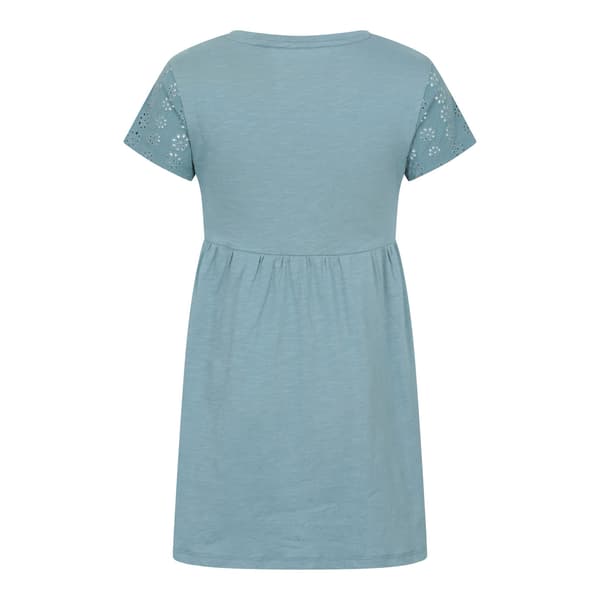 Mountain Warehouse Flickor Izzy Broderie Ärm Klänning 7-8 År L Light Blue 7-8 Years