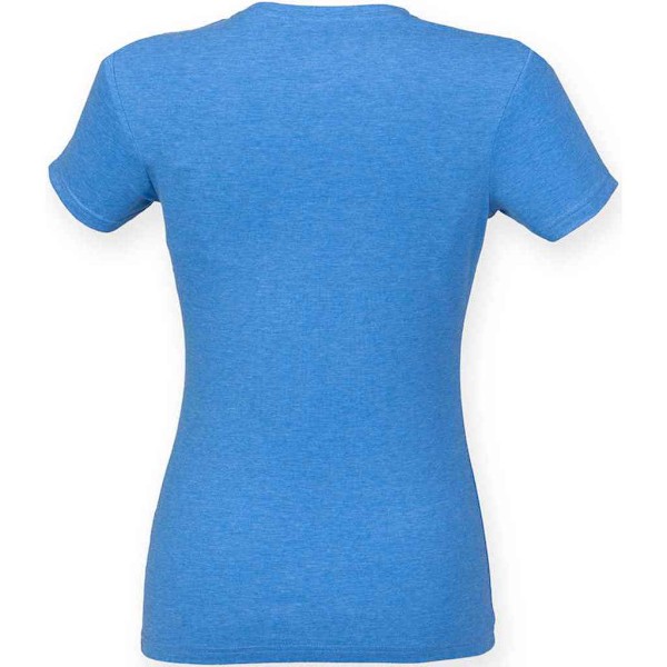 Skinni Fit Dam/Kvinnor Feel Good Heather T-Shirt 8 UK Heather Heather Blue 8 UK