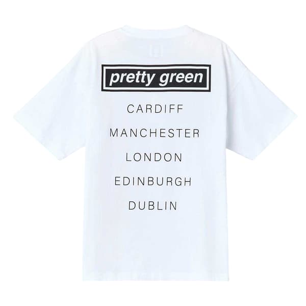 Pretty Green Herr Live Forever T-shirt M Vit White M