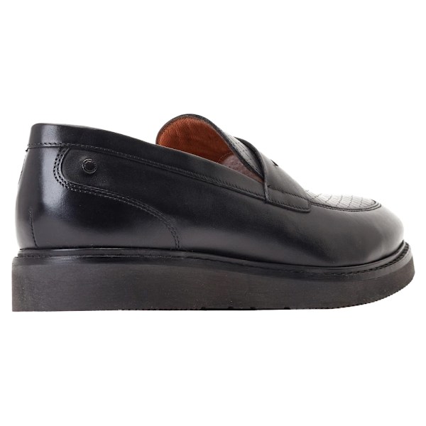 Base London Sid Läder Penny Loafers Herr 10 UK Svart Black 10 UK