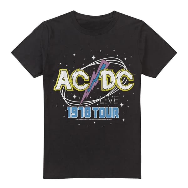 AC/DC Herr Live T-Shirt S Svart Black S