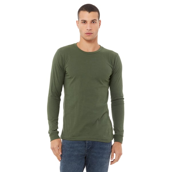 Bella + Canvas unisex tröja för vuxen långärmad T-shirt XS Mili Military Green XS