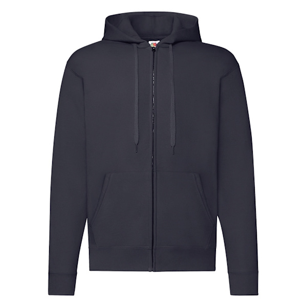 Fruit of the Loom Classic Zipped Hoodie L Deep Navy för män Deep Navy L