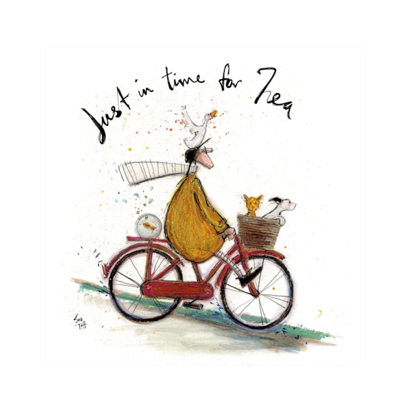 Sam Toft Just In Time For Tea Print 40cm x 40cm Vit/Flerfärgad White/Multicoloured 40cm x 40cm