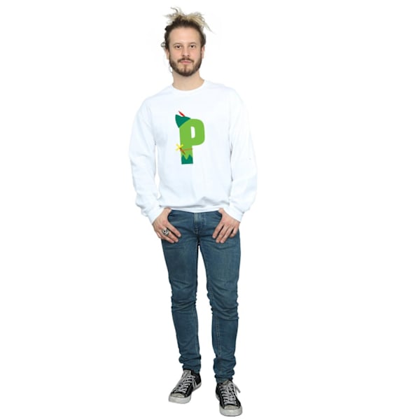 Disney Herr Alphabet P Är För Peter Pan Sweatshirt M Vit White M