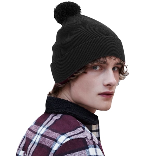 Beechfield Barn/Barn Original Pom Pom Beanie En Storlek Svart Black One Size