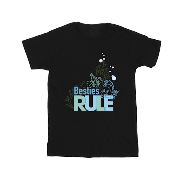 Disney Girls The Little Mermaid Besties Bomull T-shirt 3-4 år Black 3-4 Years