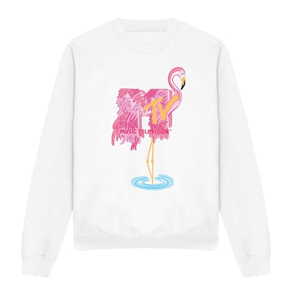 MTV Unisex Vuxen Flamingo Sweatshirt M Vit White M
