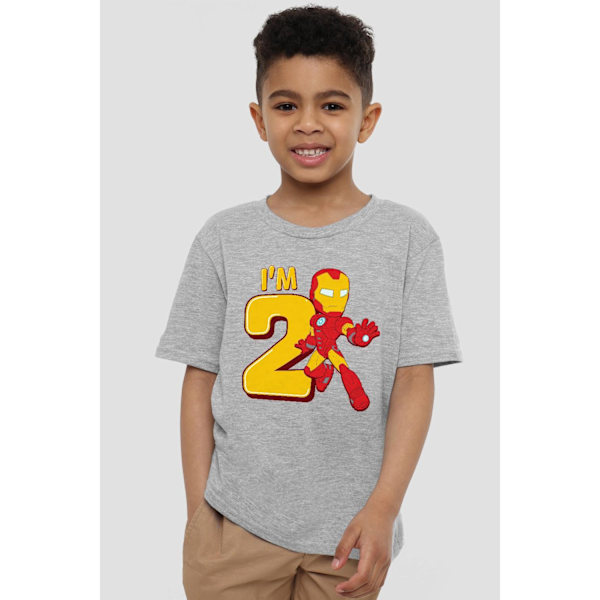 Iron Man Barn/Barn Söt 2-årsdag T-shirt 5-6 År Spo Sport Heather 5-6 Years