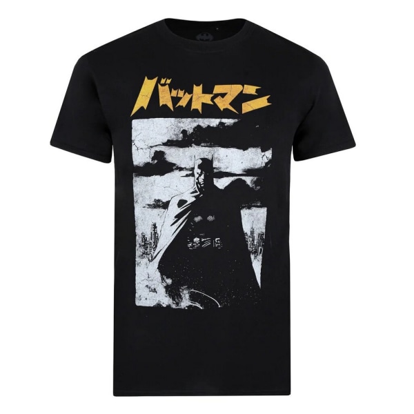 Batman Mens Tokyo Shadow T-Shirt L Svart/Grå/Gul Black/Grey/Yellow L