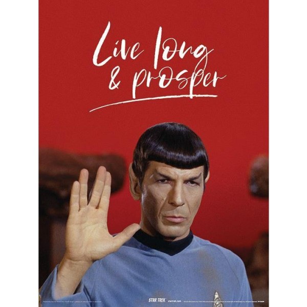 Star Trek Live Long And Prosper Print 40cm x 30cm Multico Multicoloured 40cm x 30cm