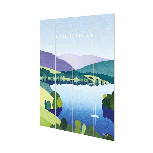 Henry Rivers Lake District Windemere Plaque 59cm x 40cm Multico Multicoloured 59cm x 40cm