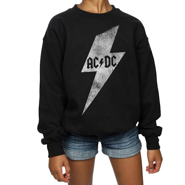 AC/DC Flicktröja med Blixt 7-8 År Svart Black 7-8 Years