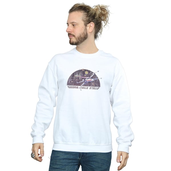 Star Wars Herr Italiensk Titel X-Wing Sweatshirt S Vit White S