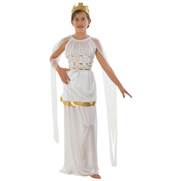 Bristol Novelty Barnkostym för barn/flickor Budget Grecian L Vit/ White/Gold L