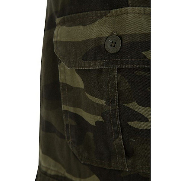 Mountain Warehouse Camo Cargo Shorts för Herr 28R Khaki Grön/Svart Khaki Green/Black 28R