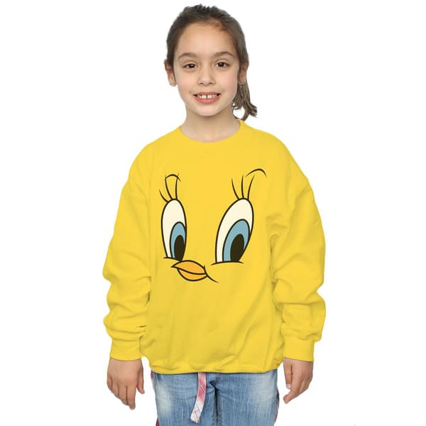 Looney Tunes Flickor Tweety Pie Ansikte Tröja 5-6 År Solros Sunflower 5-6 Years