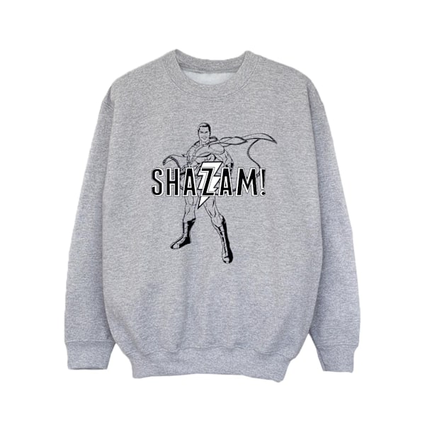 DC Comics Girls Shazam Outline Sweatshirt 3-4 år Sports Grey Sports Grey 3-4 Years