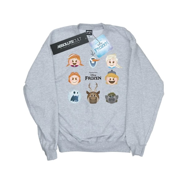 Disney Dam/Kvinnor Frozen Heads Sweatshirt L Heather Grey Heather Grey L