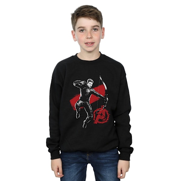 Marvel Pojkar Avengers Endgame Mono Hawkeye Sweatshirt 7-8 År Black 7-8 Years