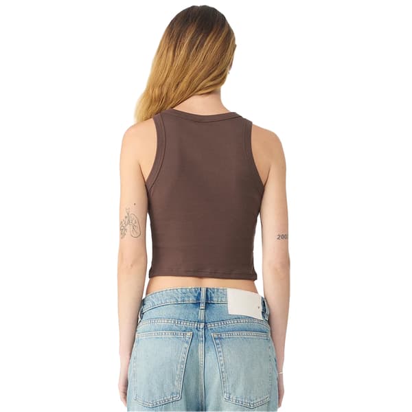 Bella + Canvas Dam Micro-Rib Racer Linne L Kakao S Cocoa Solid L