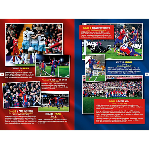 Crystal Palace FC 2025 Årsbok, En Storlek, Flerfärgad Multicoloured One Size
